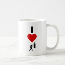 I Love Boxing (Vertical) Mugs