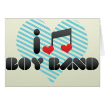 I Love Boy Band Greeting Cards