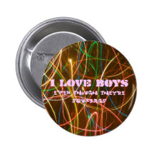 I love boys buttons