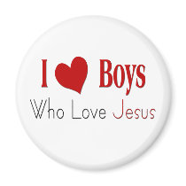 I Love Boys Refrigerator Magnets