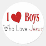 I Love Boys Stickers