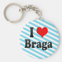 I Love Braga, Portugal Keychain