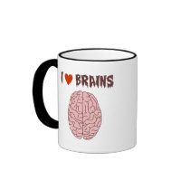 I Love Brains Coffee Mugs