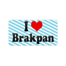 I Love Brakpan, South Africa Address Labels