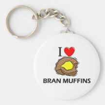 I Love Bran Muffins Key Chain