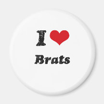 I Love BRATS Fridge Magnet