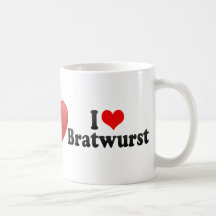 I Love Bratwurst Mug