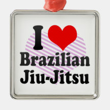 I love Brazilian Jiu-Jitsu Christmas Ornaments