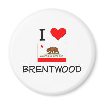 I Love BRENTWOOD California Refrigerator Magnet