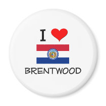I Love Brentwood Missouri Refrigerator Magnets
