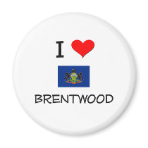 I Love Brentwood Pennsylvania Fridge Magnet