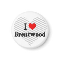 I Love Brentwood, United States Fridge Magnet