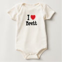I love Brett heart custom personalized t-shirts