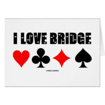 I Love Bridge (Bridge Game) Greeting Card