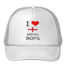I Love British Boys Hat