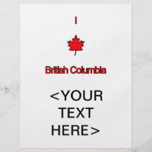 I Love British Columbia Flyer Design