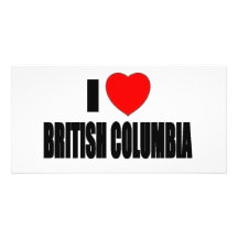 I Love British Columbia Picture Card