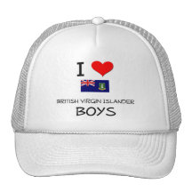 I Love British Virgin Islander Boys Mesh Hat