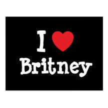 I love Britney heart T-Shirt Postcard