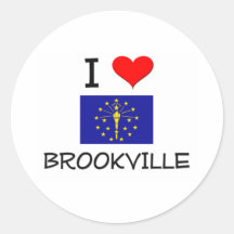 I Love BROOKVILLE Indiana Sticker