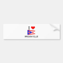 I Love Brookville Ohio Bumper Sticker
