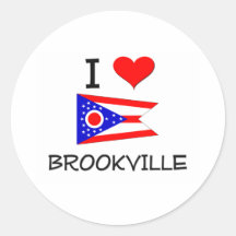 I Love Brookville Ohio Stickers