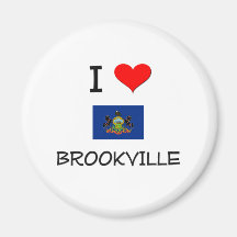 I Love Brookville Pennsylvania Fridge Magnets