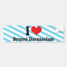 I Love Brunei Darussalam Bumper Sticker