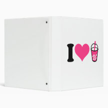 I love Bubble Tea 3 Ring Binders