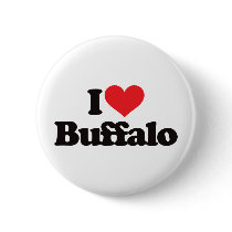 I Love Buffalo Button
