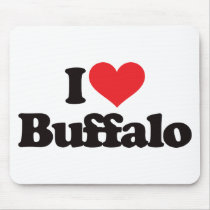 I Love Buffalo Mouse Mat