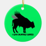 I love buffalo wings christmas tree ornaments