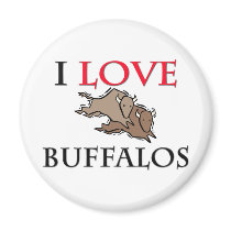I Love Buffalos Fridge Magnets