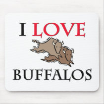 I Love Buffalos Mouse Mat