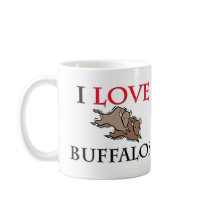 I Love Buffalos Coffee Mugs