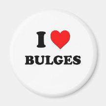 I Love Bulges Refrigerator Magnets
