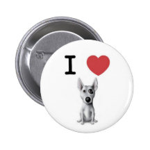I love Bull Terriers Button