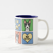 I Love Bull Terriers Coffee Mugs