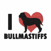 I Love Bullmastiffs Embroidered Shirt (Polo)