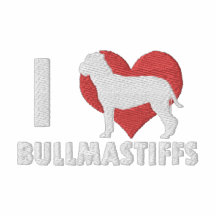 I Love Bullmastiffs Embroidered Shirt (TShirt)