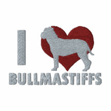 I Love Bullmastiffs Embroidered Shirt (Zip Hoodie)