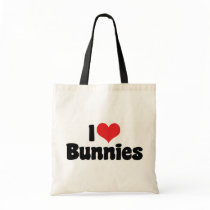 I Love Bunnies Tote Bags
