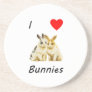 I Love Bunnies Coaster
