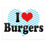 I Love Burgers Postcards