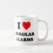 I Love Burglar Alarms Mugs