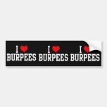 I Love Burpees, Fitness Bumper Stickers