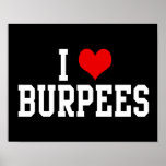 I Love Burpees, Fitness posters