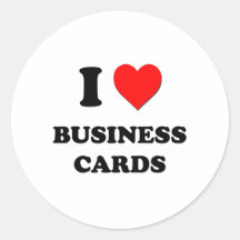 I Love Business Cards Sticker