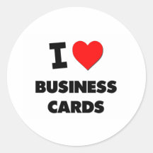 I Love Business Cards Sticker