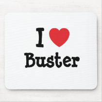 I love Buster heart custom personalized Mouse Mat